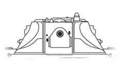 Vista frontal de la torreta de un T-34 Mod. 1941.