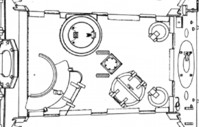 Esquema del techo de la casamata del Elefant.