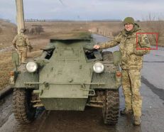Ferret Scout Car visto con el 1.er Batallón de Asalto de la 3.ª Brigada de Asalto en noviembre de 2023.