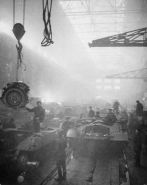 Producción de tanques IS-2 en ChKZ Cheliábinsk.