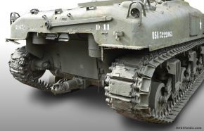 Parte trasera de un M4A1 Sherman.