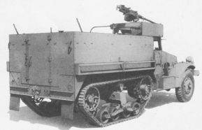 Parte trasera de un semioruga M3A1.