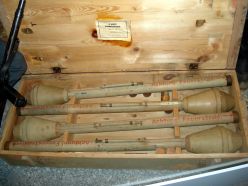 Típica caja de madera para el transporte de los Panzerfaust.