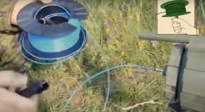 Colocación del detonador de tubo de choque.