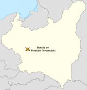 Ubicación de la Batalla de Piotrków Trybunalski en el mapa de la Segunda República Polaca de 1919-1939.