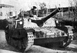 Semovente da 105/25 M42L of Armato Gruppo Leoncello at Polpenazze.
