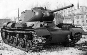Segundo prototipo del KV-13, ya con torreta de 3 hombres, y también conocido como IS Modelo 1 (Proyecto 233) dentro de la Fábrica N.º 100.