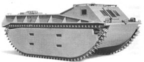 Un LVT-1 de producción tardía, con las ventanas delanteras más próximas entre sí.