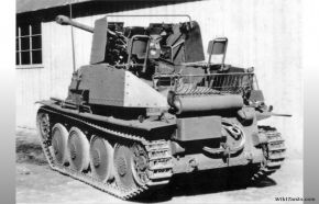 Vista trasera del mismo vehículo. En julio de 1943 esta primera versión del Marder III sería renombrada Panzerjäger 38(t) für 7,62 cm PaK 36(r).