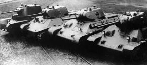 BT-7, A-20, T-34 Mod. 1940, y T-34 Mod. 1941.