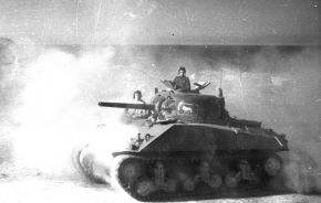 Un M4A2 Medium Tank de las primeras series en servicio con el Ejército Rojo.