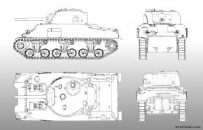Plano de un M4A1 de producción tardía.