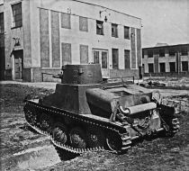 Tanqueta experimental AH-IV-R durante sus pruebas.