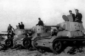 Una unidad de Beutepanzer T-26 del Ejército Alemán.