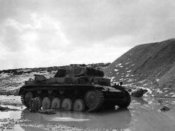Un Panzer II perdido en Túnez a principios de 1943.