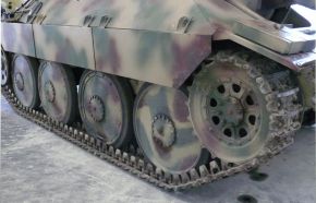 Las orugas del Jagdpanzer 38(t) heredadas del exitoso chasis del Panzer 38(t).