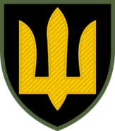 Parche del hombro de las tropas de tanques ucranianas.