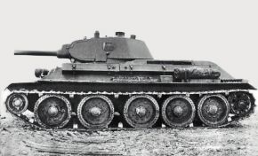 Vista lateral de un T-34 Mod. 1940.