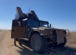 AN/TWQ-1 Avenger del 1129.º Regimiento de Misiles Antiaéreos de las Fuerzas Terrestres de Ucrania.