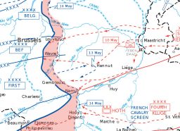El mismo mapa centrado en la localidad de Hannut.