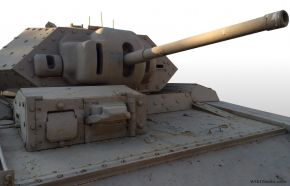 Un Crusader Mk.II con la torreta secundaria reemplazada por una trampilla.
