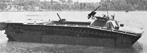 Un LVT(A)-2 en el agua se sumergía 51 mm más que un LVT-2 estándar sin blindaje.