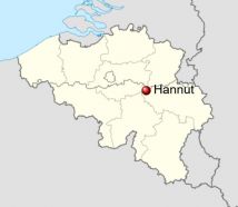 Ubicación de Hannut en Bélgica.
