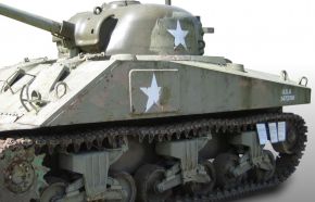 Superestructura angulada de un M4 o Sherman Mark I hecha de planchas soldadas.