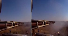 BTR-4 disparando en la región de Orijiv a finales de septiembre de 2023.