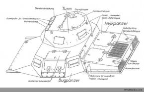 Plano de la superestructura del Panzer I Ausf. A.