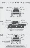 Diagrama de un Panzerbeschusstafel para el cañón del Tiger frente al KV-1 Mod. 1942 de principios de 1943.