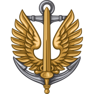 Insignia de la boina de los infantes de marina ucranianos.