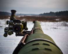 Mira de un SPG-9 ucraniano.