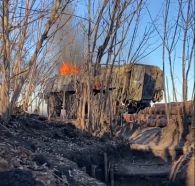 Sisu XA-185 destruido a finales de diciembre de 2022.