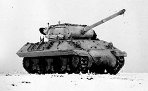 Un M36 durante la Batalla de las Ardenas.