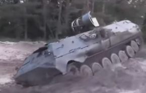 BMP-1LB, modificación ucraniana del MT-LBu para transporte de tropas con blindaje mejorado y torreta remota con ametralladora KPVT de 14,5 mm.[11]