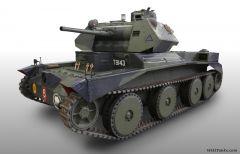 Cruiser Mk.III, el primer diseño de Nuffield y el primer carro de crucero británico con suspensión Christie.