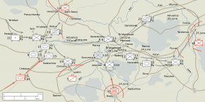 Mapa de situación de la Batalla de Dubno-Brody.