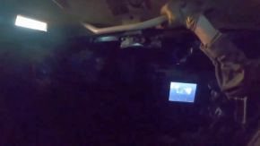 Interior del compartimento de un M2 Bradley durante una misión de combate. Mediados de agosto de 2023.