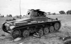 Panzer II destruido en la Campaña de Francia de 1940.